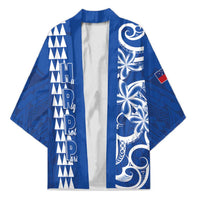 Samoa HRPP Party Kimono Polynesian Pattern LT05 Unisex Blue - Polynesian Pride