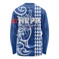 Samoa HRPP Party Long Sleeve Shirt Polynesian Pattern LT05 - Polynesian Pride