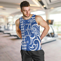 Samoa HRPP Party Men Tank Top Polynesian Pattern LT05 Blue - Polynesian Pride