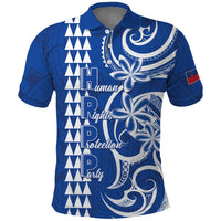 Samoa HRPP Party Polo Shirt Polynesian Pattern LT05 Blue - Polynesian Pride