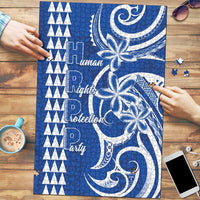 Samoa HRPP Party Puzzle Polynesian Pattern LT05 Blue - Polynesian Pride