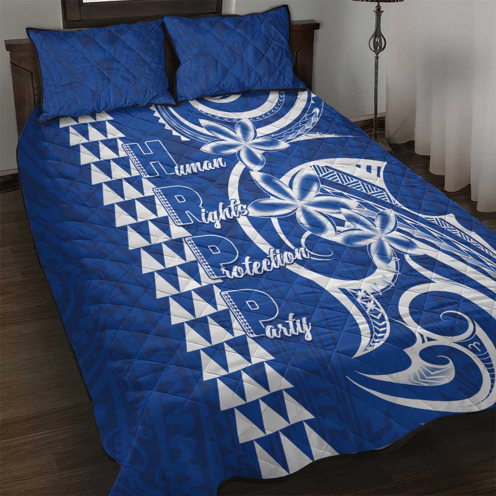 Samoa HRPP Party Quilt Bed Set Polynesian Pattern LT05 Blue - Polynesian Pride