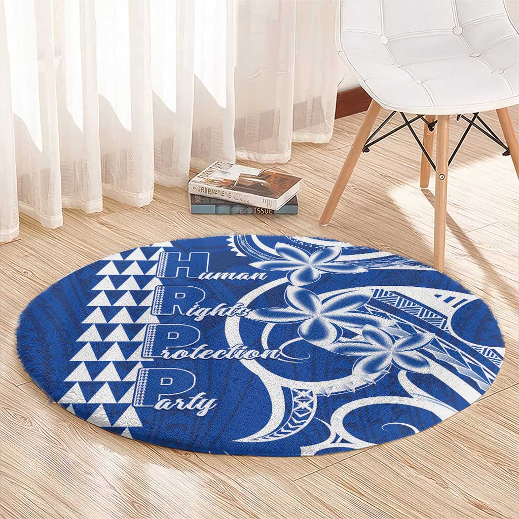 Samoa HRPP Party Round Carpet Polynesian Pattern LT05 - Polynesian Pride
