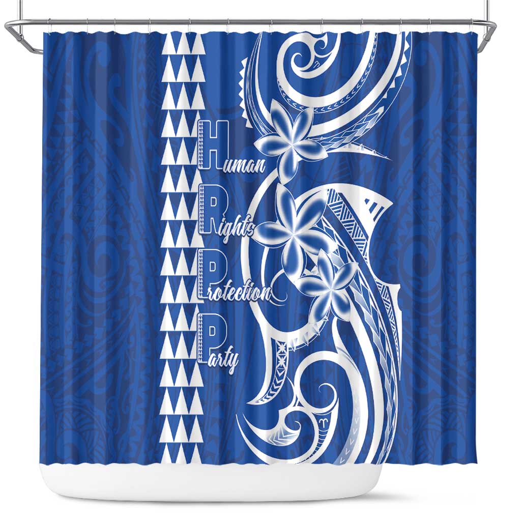 Samoa HRPP Party Shower Curtain Polynesian Pattern LT05 Blue - Polynesian Pride