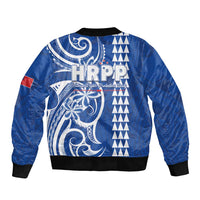 Samoa HRPP Party Sleeve Zip Bomber Jacket Polynesian Pattern LT05 - Polynesian Pride