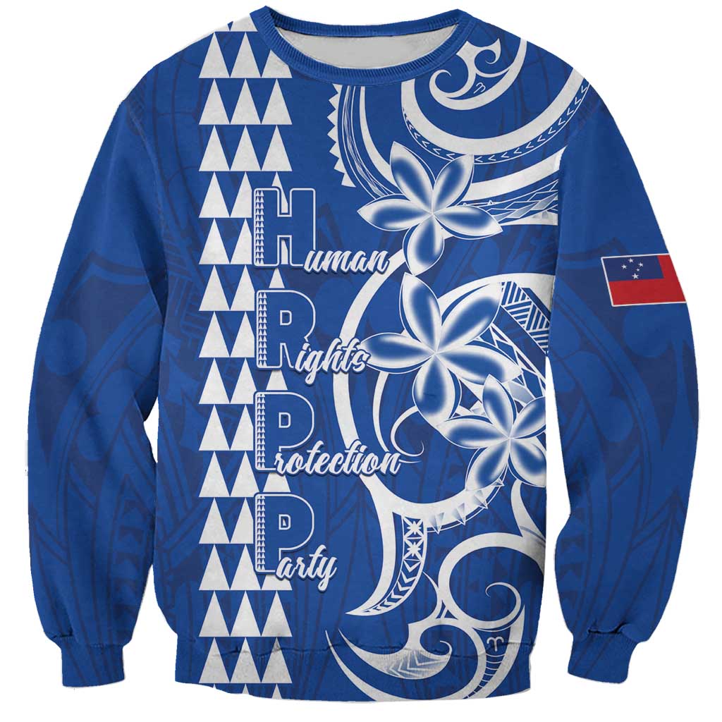 Samoa HRPP Party Sweatshirt Polynesian Pattern LT05 Unisex Blue - Polynesian Pride