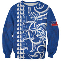 Samoa HRPP Party Sweatshirt Polynesian Pattern LT05 Unisex Blue - Polynesian Pride