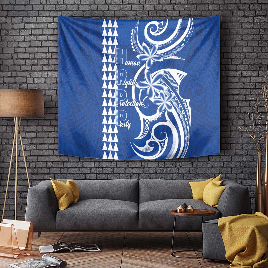 Samoa HRPP Party Tapestry Polynesian Pattern LT05 Blue - Polynesian Pride