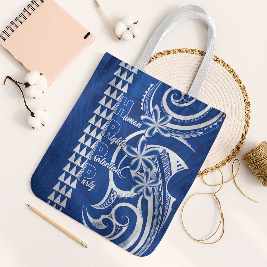 Samoa HRPP Party Tote Bag Polynesian Pattern LT05 White Strap One Size Blue - Polynesian Pride
