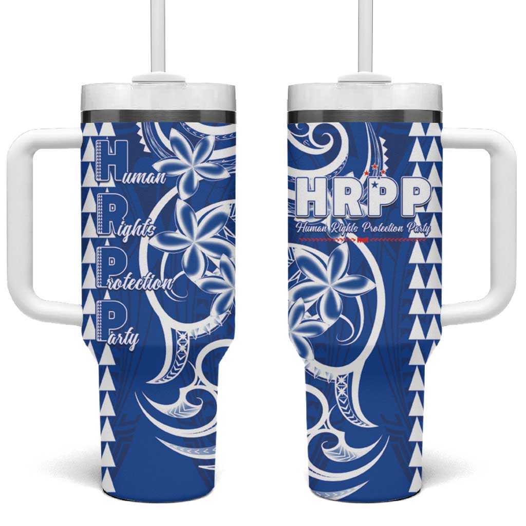 Samoa HRPP Party Tumbler With Handle Polynesian Pattern LT05 One Size: 40 oz Blue - Polynesian Pride