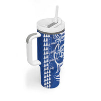 Samoa HRPP Party Tumbler With Handle Polynesian Pattern LT05 - Polynesian Pride