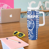 Samoa HRPP Party Tumbler With Handle Polynesian Pattern LT05 - Polynesian Pride