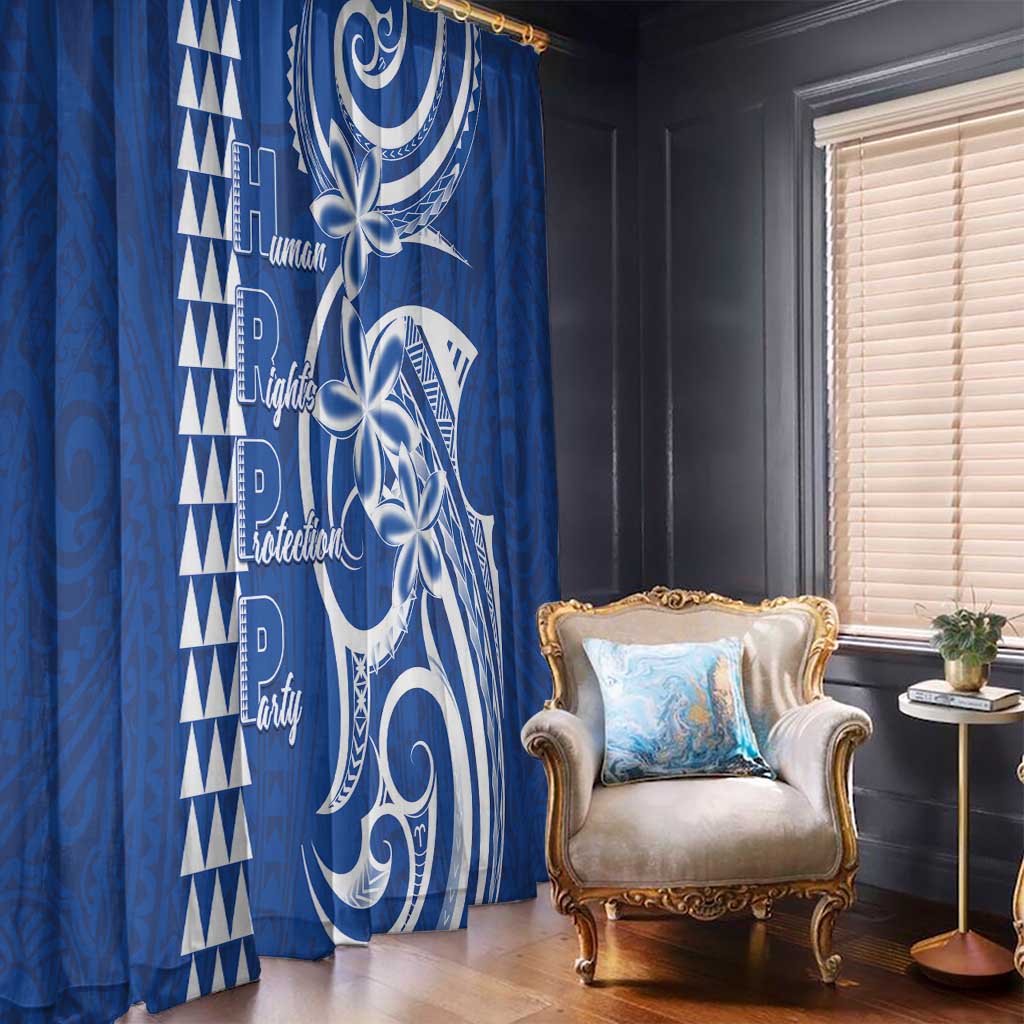 Samoa HRPP Party Window Curtain Polynesian Pattern LT05 - Polynesian Pride