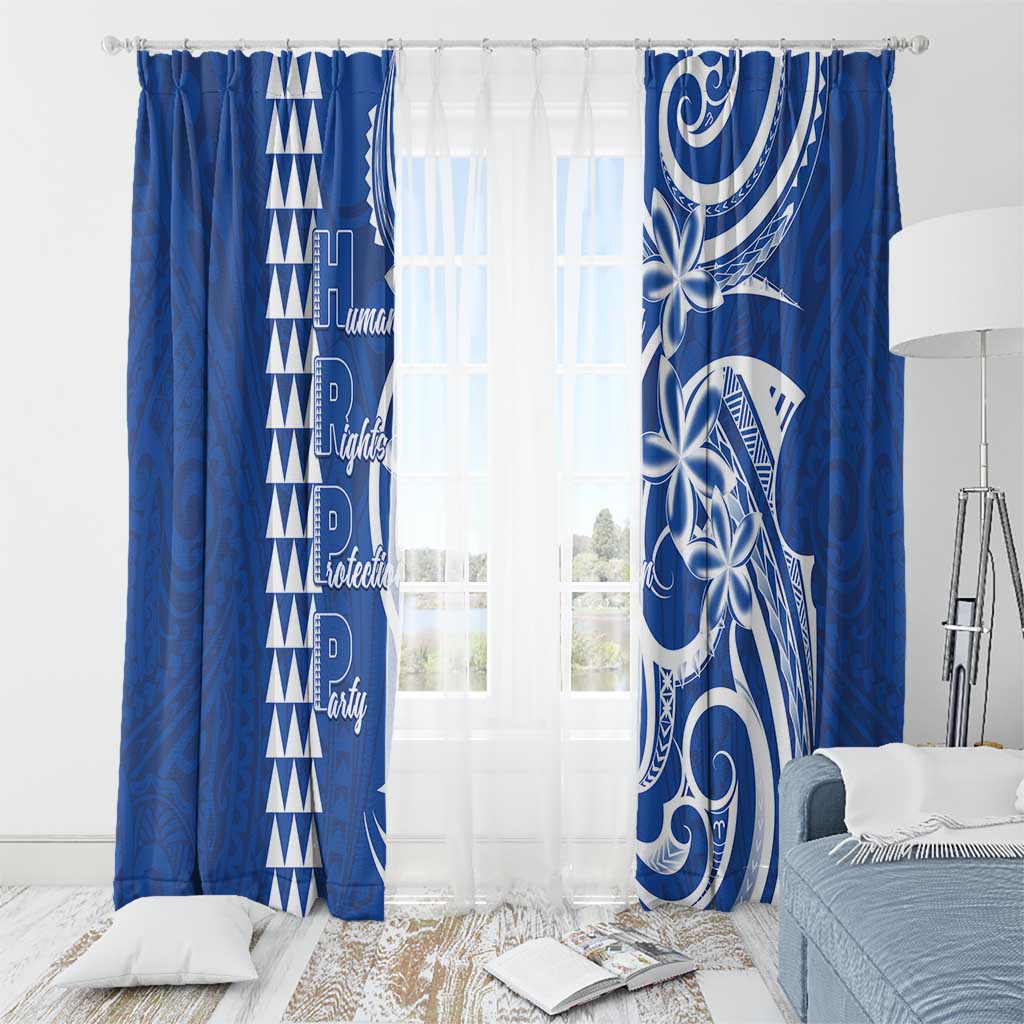 Samoa HRPP Party Window Curtain Polynesian Pattern LT05 - Polynesian Pride