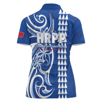 Samoa HRPP Party Women Polo Shirt Polynesian Pattern LT05 - Polynesian Pride