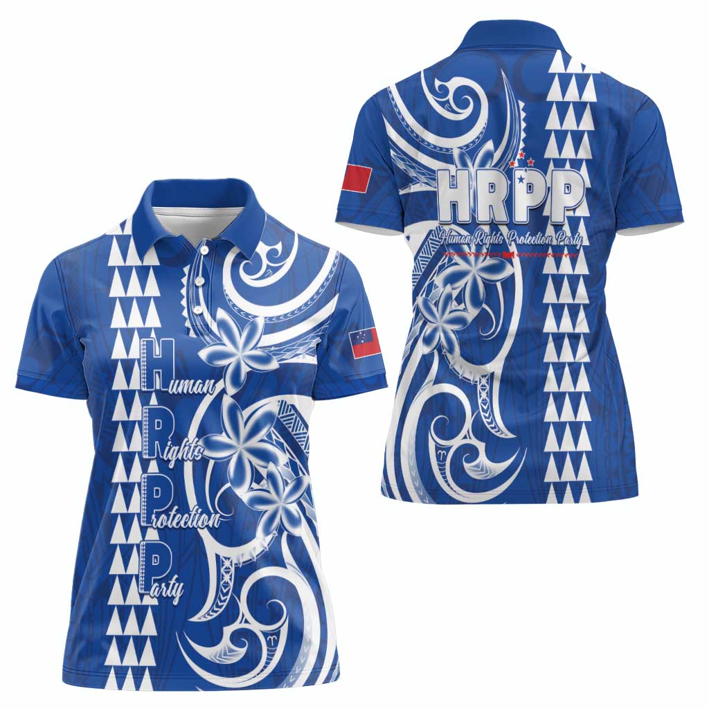 Samoa HRPP Party Women Polo Shirt Polynesian Pattern LT05 - Polynesian Pride