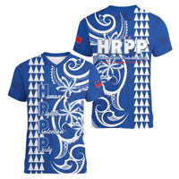 Samoa HRPP Party Women V-Neck T-Shirt Polynesian Pattern LT05 - Polynesian Pride