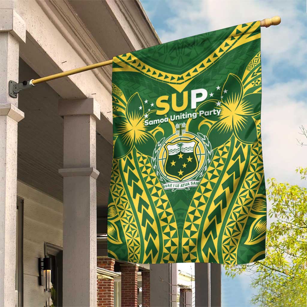 Samoa SUP Garden Flag Samoan Coat Of Arms LT05 House Flag Green - Polynesian Pride