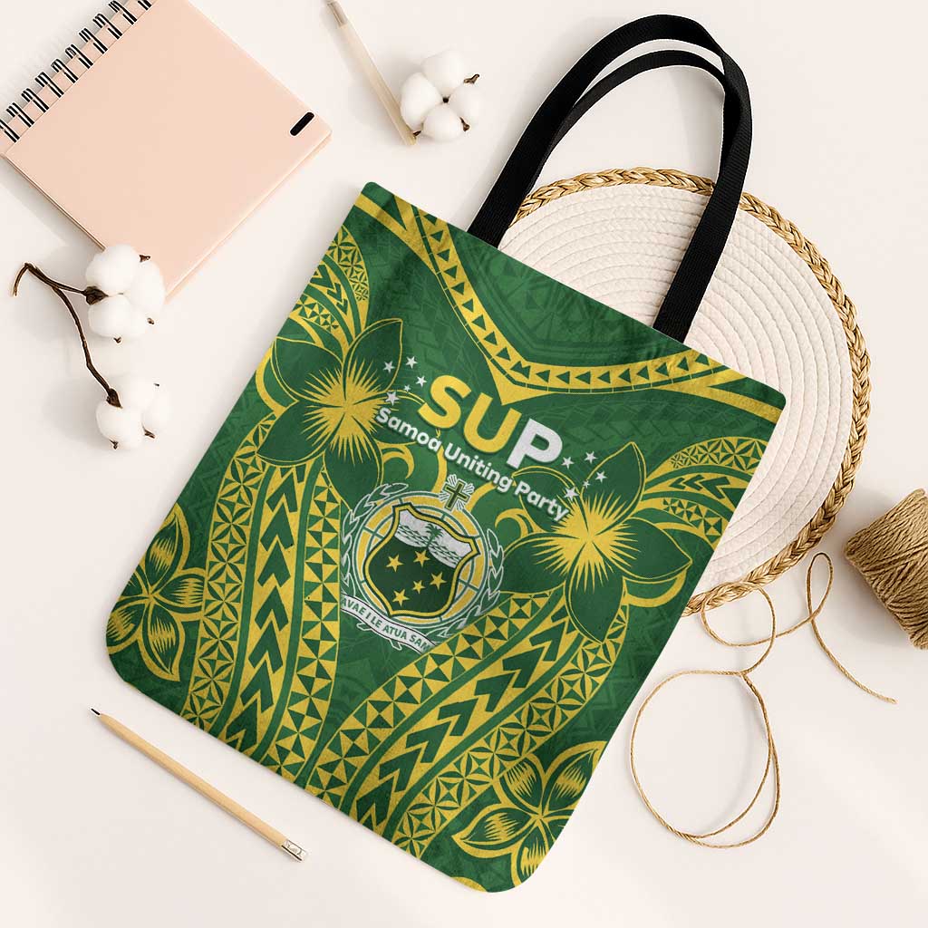 Samoa SUP Tote Bag Samoan Coat Of Arms LT05 Black Strap One Size Green - Polynesian Pride