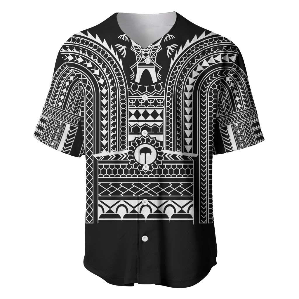 Philippines Igorot Tribal Art Tattoo Black Baseball Jersey LT05 Black - Polynesian Pride