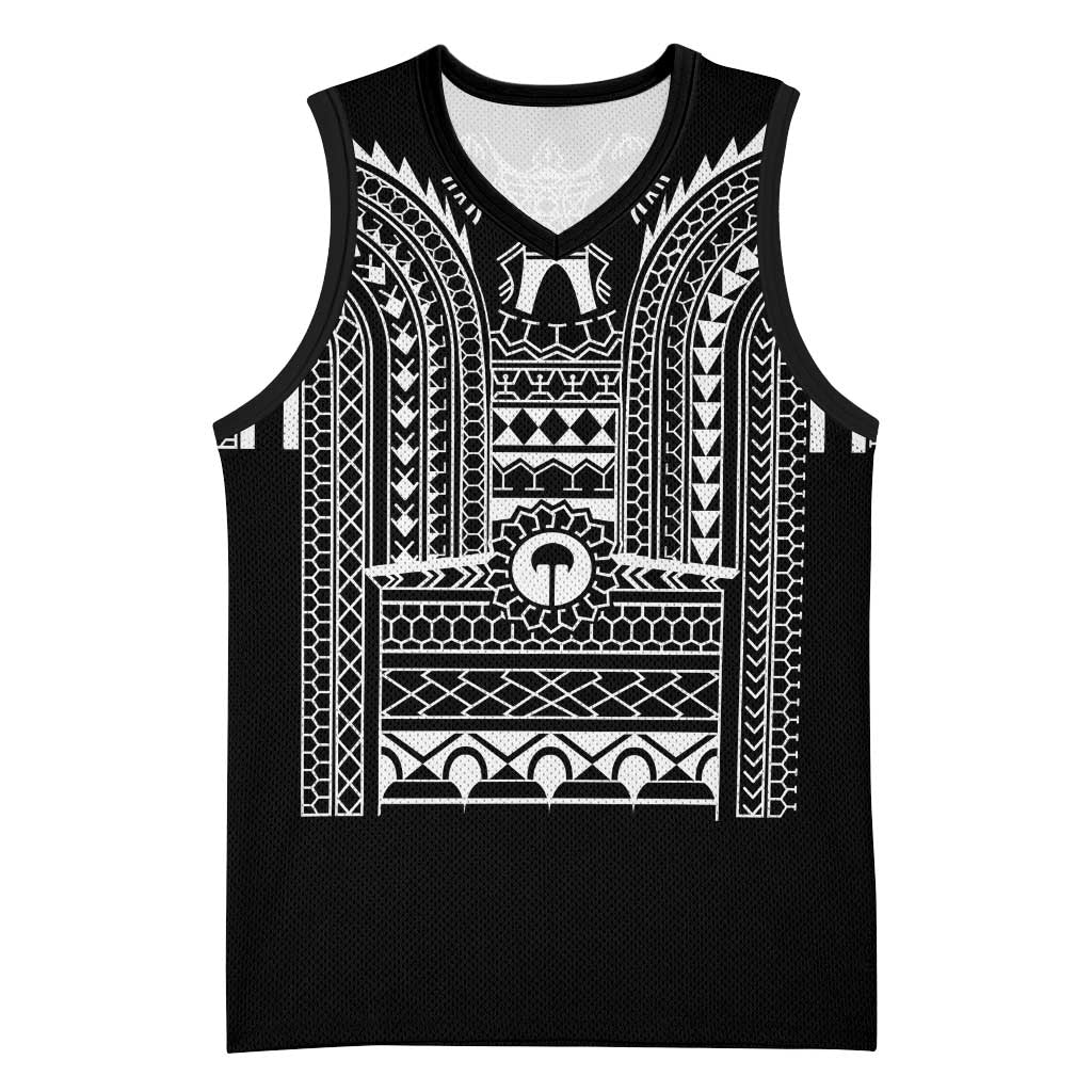 Philippines Igorot Tribal Art Tattoo Black Basketball Jersey LT05 Unisex Black - Polynesian Pride