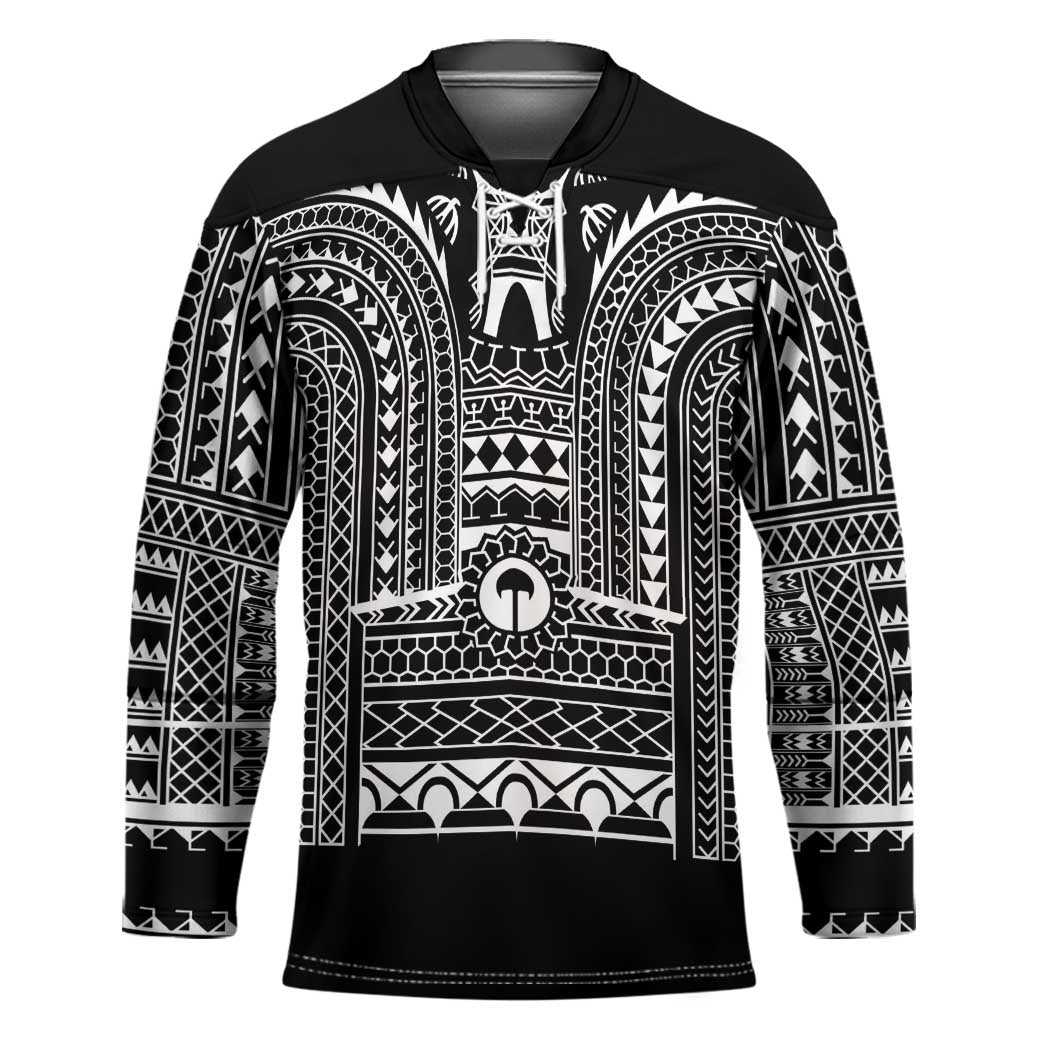 Philippines Igorot Tribal Art Tattoo Black Hockey Jersey LT05 Unisex Black - Polynesian Pride