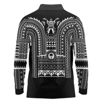 Philippines Igorot Tribal Art Tattoo Black Long Sleeve Polo Shirt LT05 - Polynesian Pride
