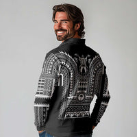 Philippines Igorot Tribal Art Tattoo Black Long Sleeve Polo Shirt LT05 - Polynesian Pride