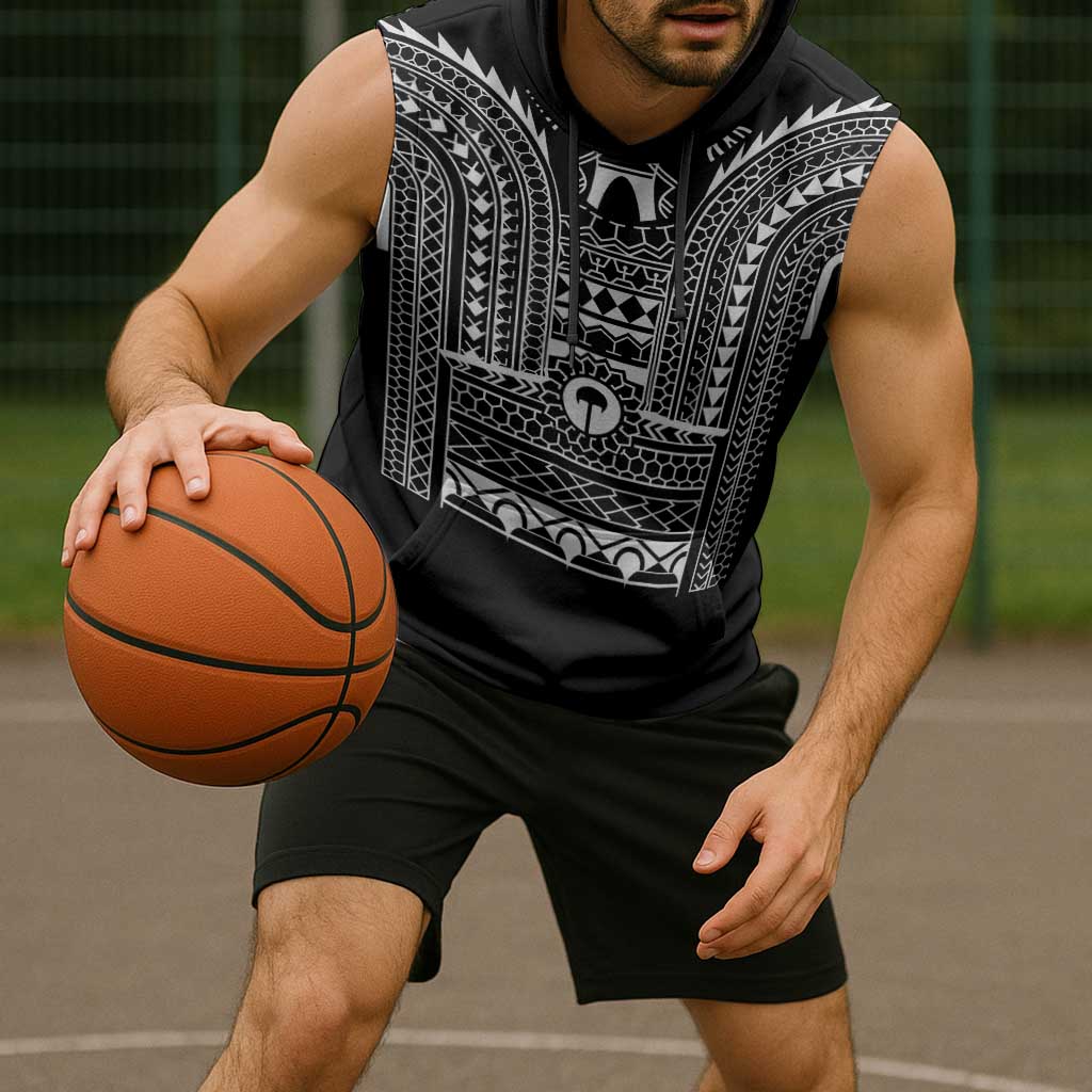 Philippines Igorot Tribal Art Tattoo Black Sleeveless Hoodie LT05 - Polynesian Pride