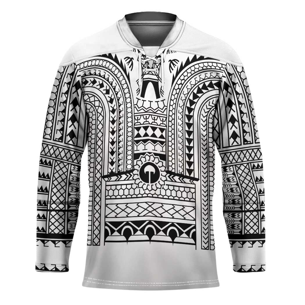Philippines Igorot Tribal Art Tattoo White Hockey Jersey LT05 Unisex White - Polynesian Pride