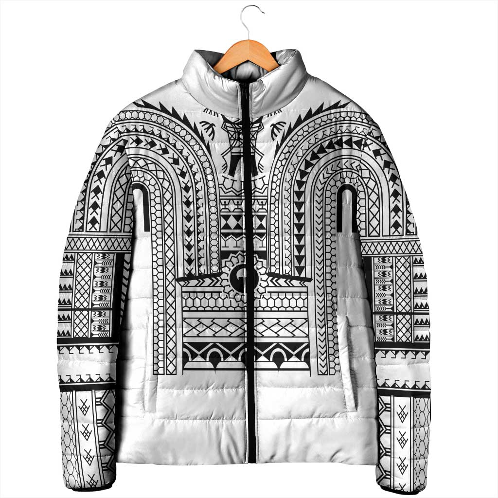 Philippines Igorot Tribal Art Tattoo White Padded Jacket LT05 - Polynesian Pride