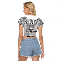 Philippines Igorot Tribal Art Tattoo White Raglan Cropped T Shirt LT05 - Polynesian Pride