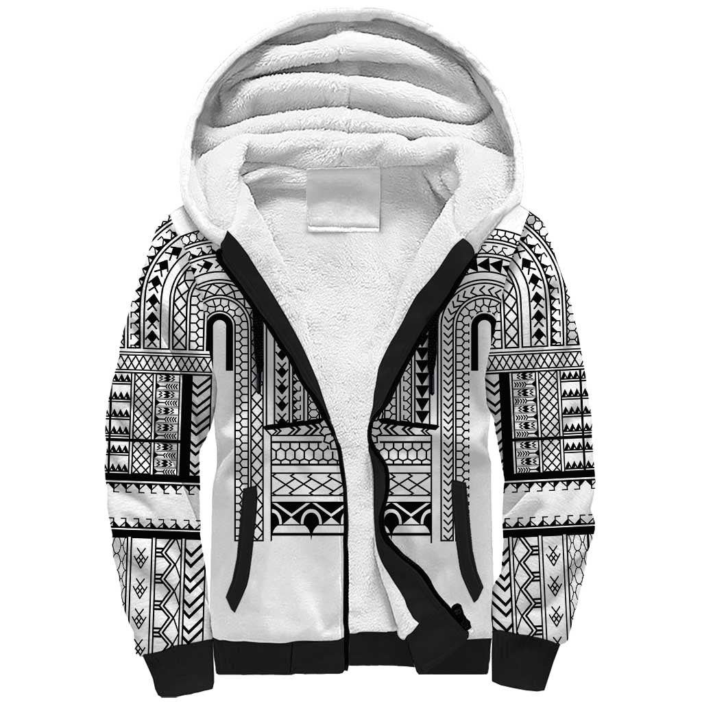 Philippines Igorot Tribal Art Tattoo White Sherpa Hoodie LT05 Unisex White - Polynesian Pride