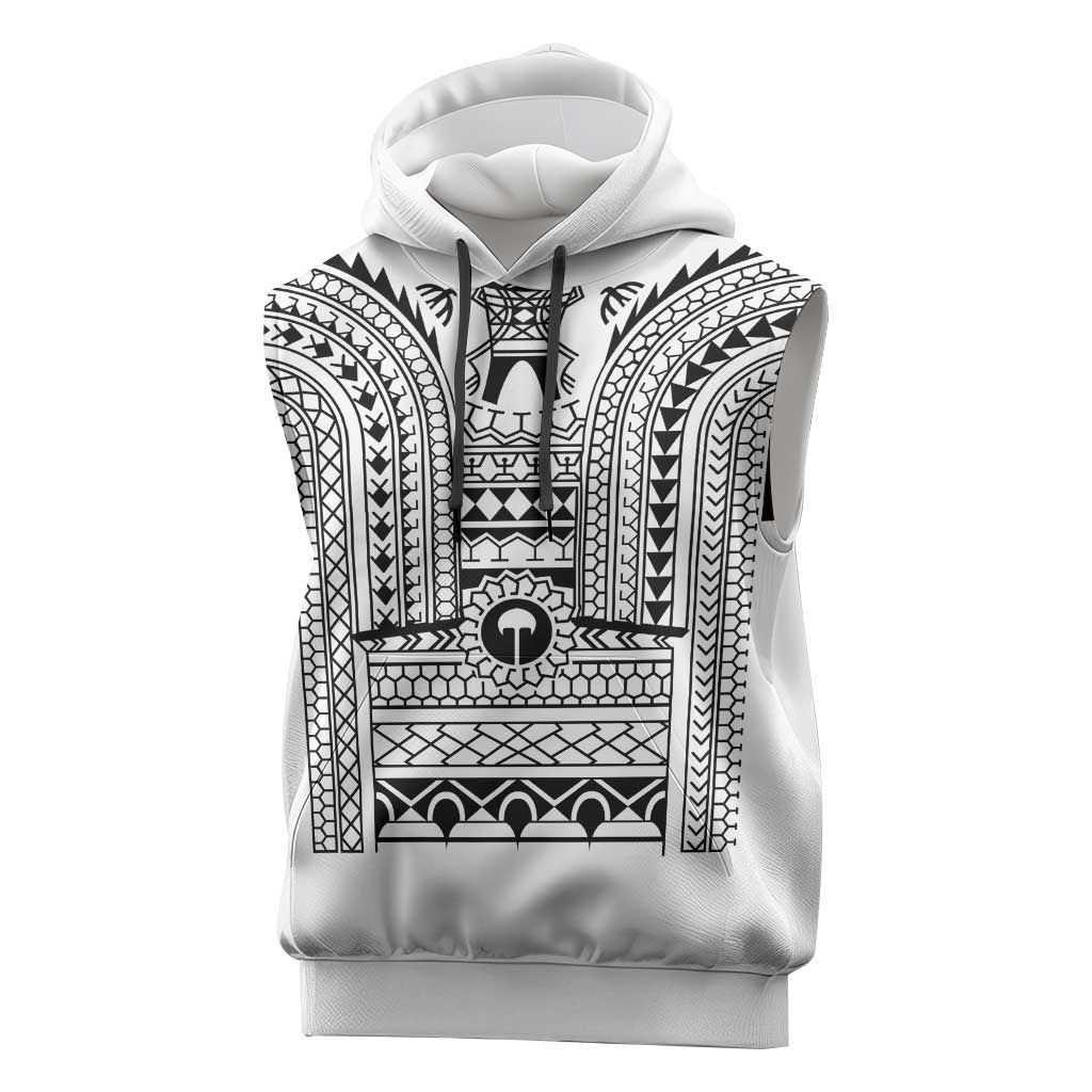 Philippines Igorot Tribal Art Tattoo White Sleeveless Hoodie LT05 White - Polynesian Pride