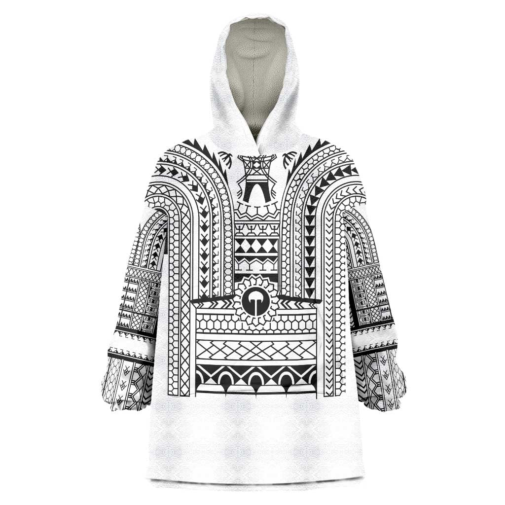 Philippines Igorot Tribal Art Tattoo White Wearable Blanket Hoodie LT05 One Size White - Polynesian Pride