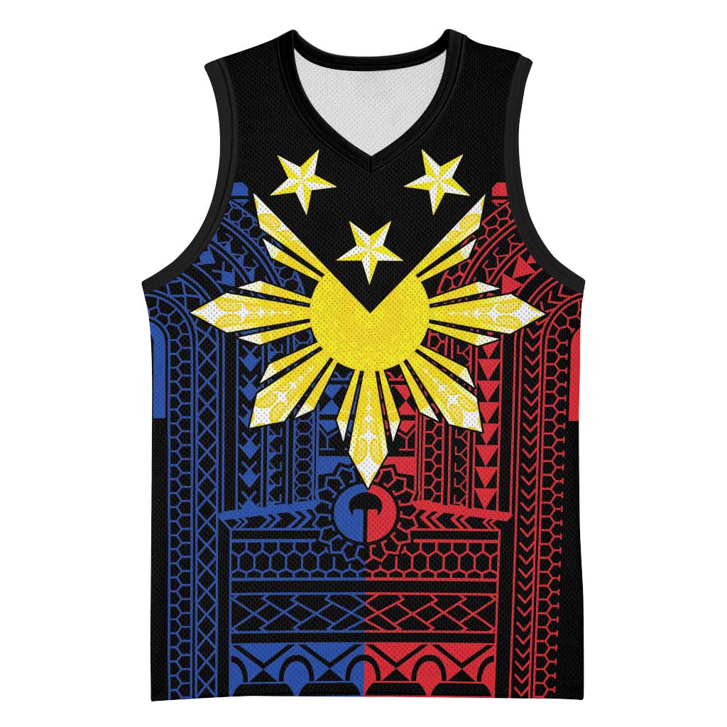 Philippines Sun Star Basketball Jersey Igorot Tribal Inspiration LT05 Unisex Black - Polynesian Pride