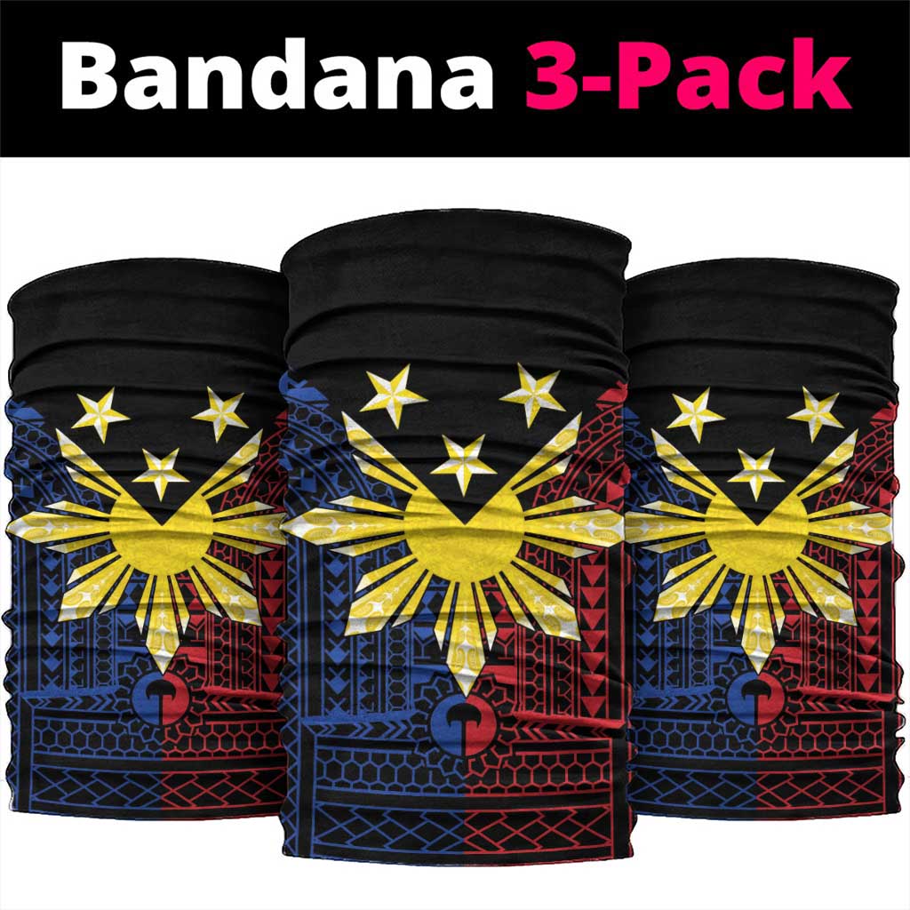 Philippines Sun Star Neck Gaiter Igorot Tribal Inspiration LT05 package One Size: 25*50cm Black - Polynesian Pride