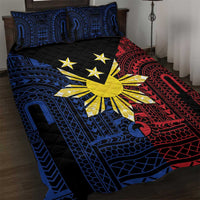 Philippines Sun Star Quilt Bed Set Igorot Tribal Inspiration LT05 Black - Polynesian Pride