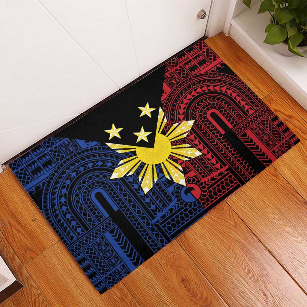 Philippines Sun Star Rubber Doormat Igorot Tribal Inspiration LT05 - Polynesian Pride