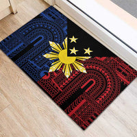 Philippines Sun Star Rubber Doormat Igorot Tribal Inspiration LT05 - Polynesian Pride