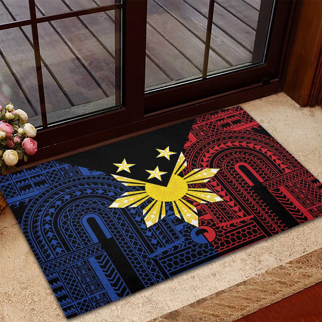 Philippines Sun Star Rubber Doormat Igorot Tribal Inspiration LT05 - Polynesian Pride