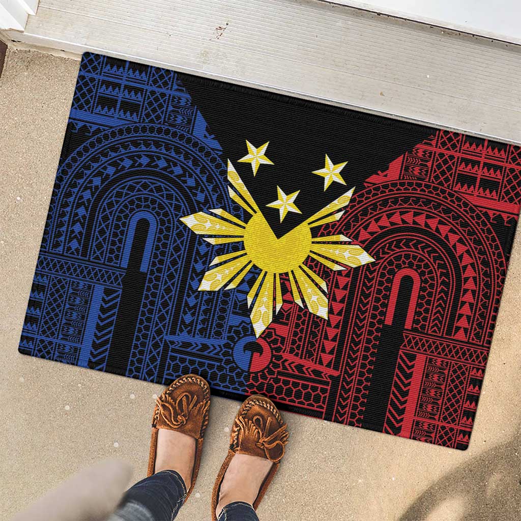Philippines Sun Star Rubber Doormat Igorot Tribal Inspiration LT05 - Polynesian Pride