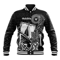 Personalized Hawaii Makahiki Season Baseball Jacket Akua Loa Polynesian Pattern LT05 Unisex Black - Polynesian Pride