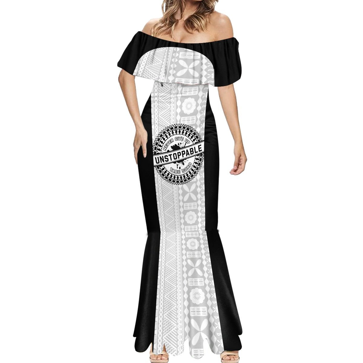 Personalized Fiji Obstacle Race 2023 Mermaid Dress Never Give Up LT05 - Polynesian Pride