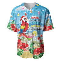 Hawaii Christmas Baseball Jersey Funny Macaw Parrot Tropical Vibe LT05 Blue - Polynesian Pride
