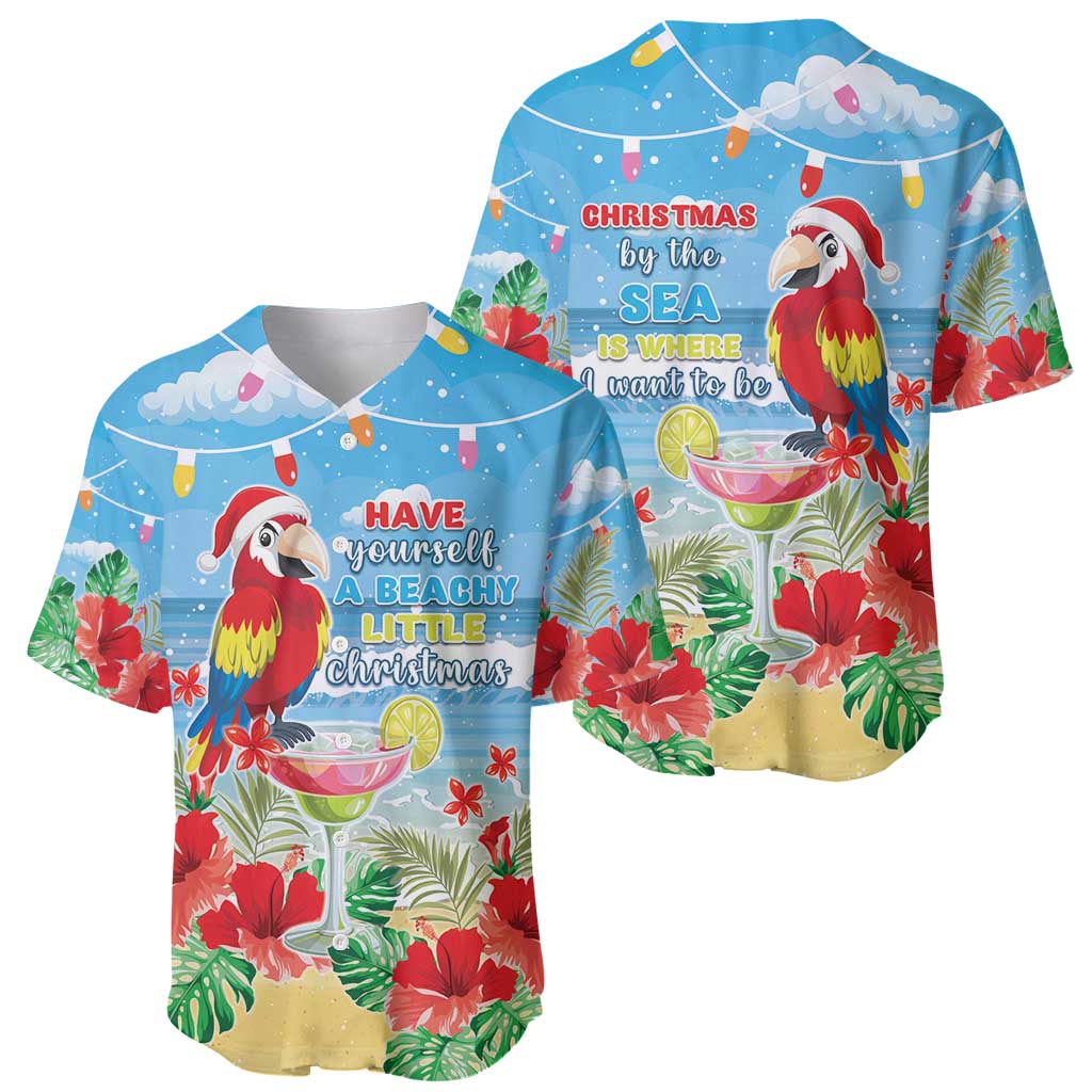 Hawaii Christmas Baseball Jersey Funny Macaw Parrot Tropical Vibe LT05 - Polynesian Pride
