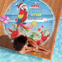 Hawaii Christmas Beach Blanket Funny Macaw Parrot Tropical Vibe LT05 - Polynesian Pride