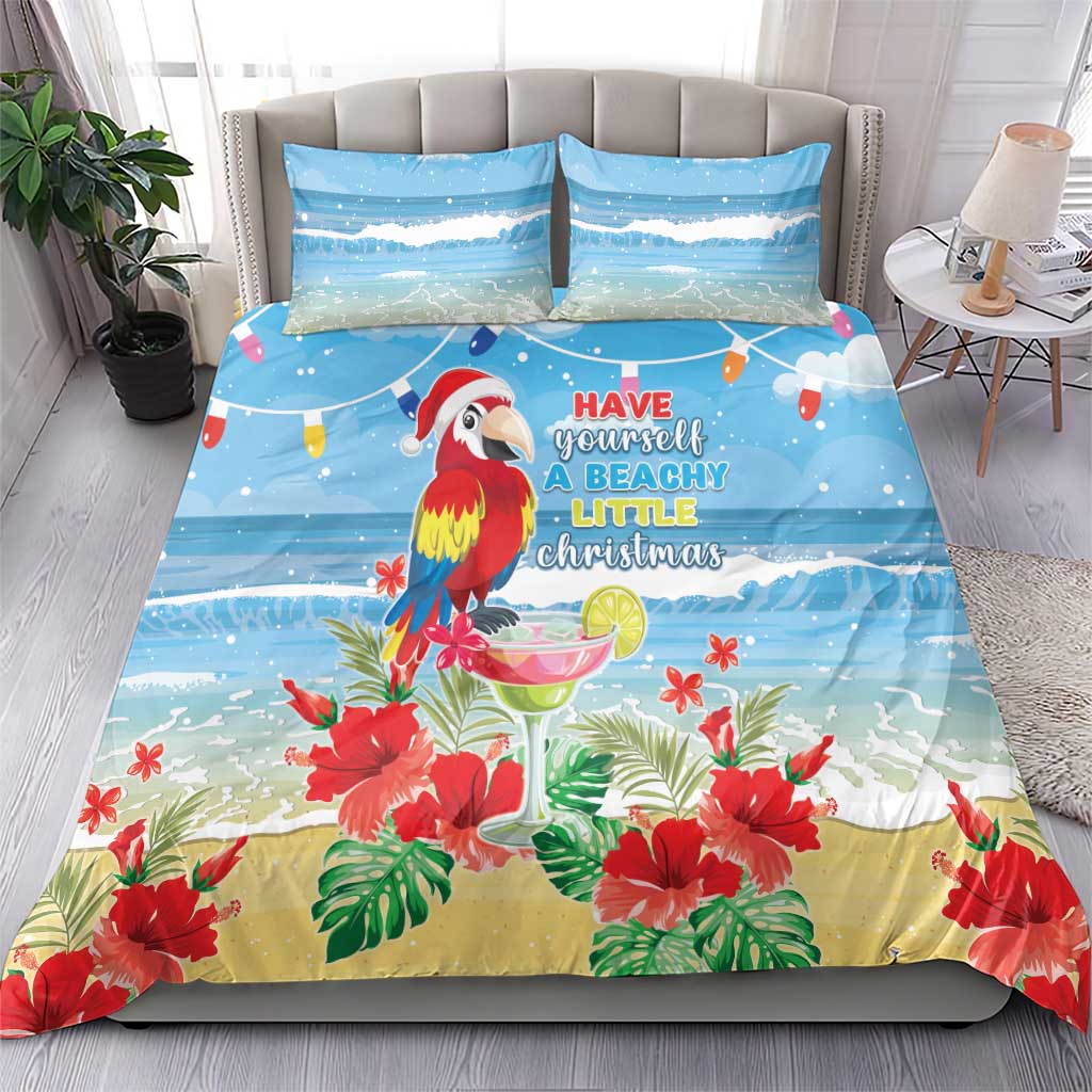 Hawaii Christmas Bedding Set Funny Macaw Parrot Tropical Vibe LT05 - Polynesian Pride