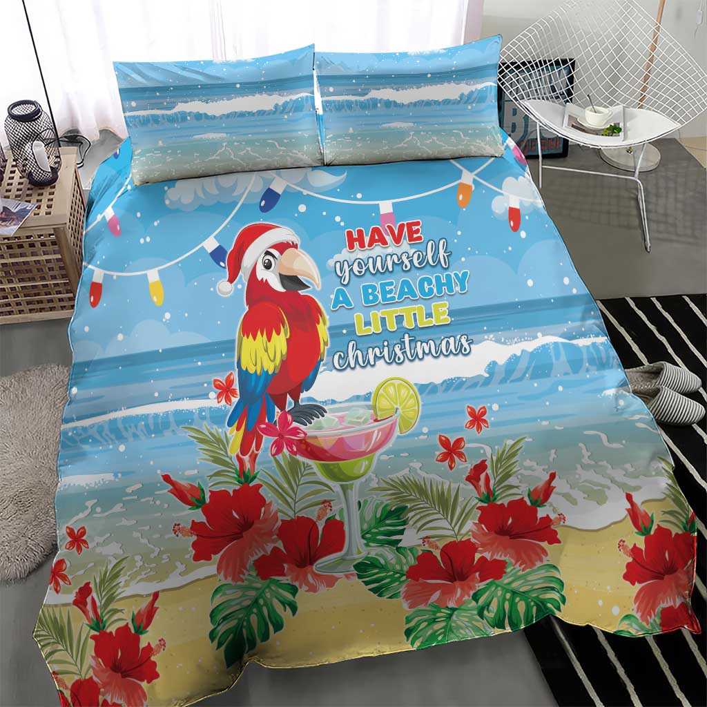 Hawaii Christmas Bedding Set Funny Macaw Parrot Tropical Vibe LT05 - Polynesian Pride