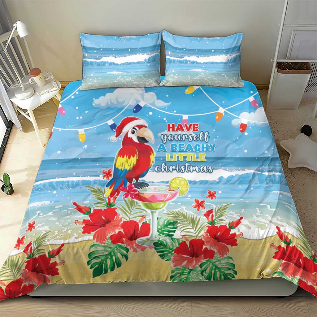 Hawaii Christmas Bedding Set Funny Macaw Parrot Tropical Vibe LT05 - Polynesian Pride